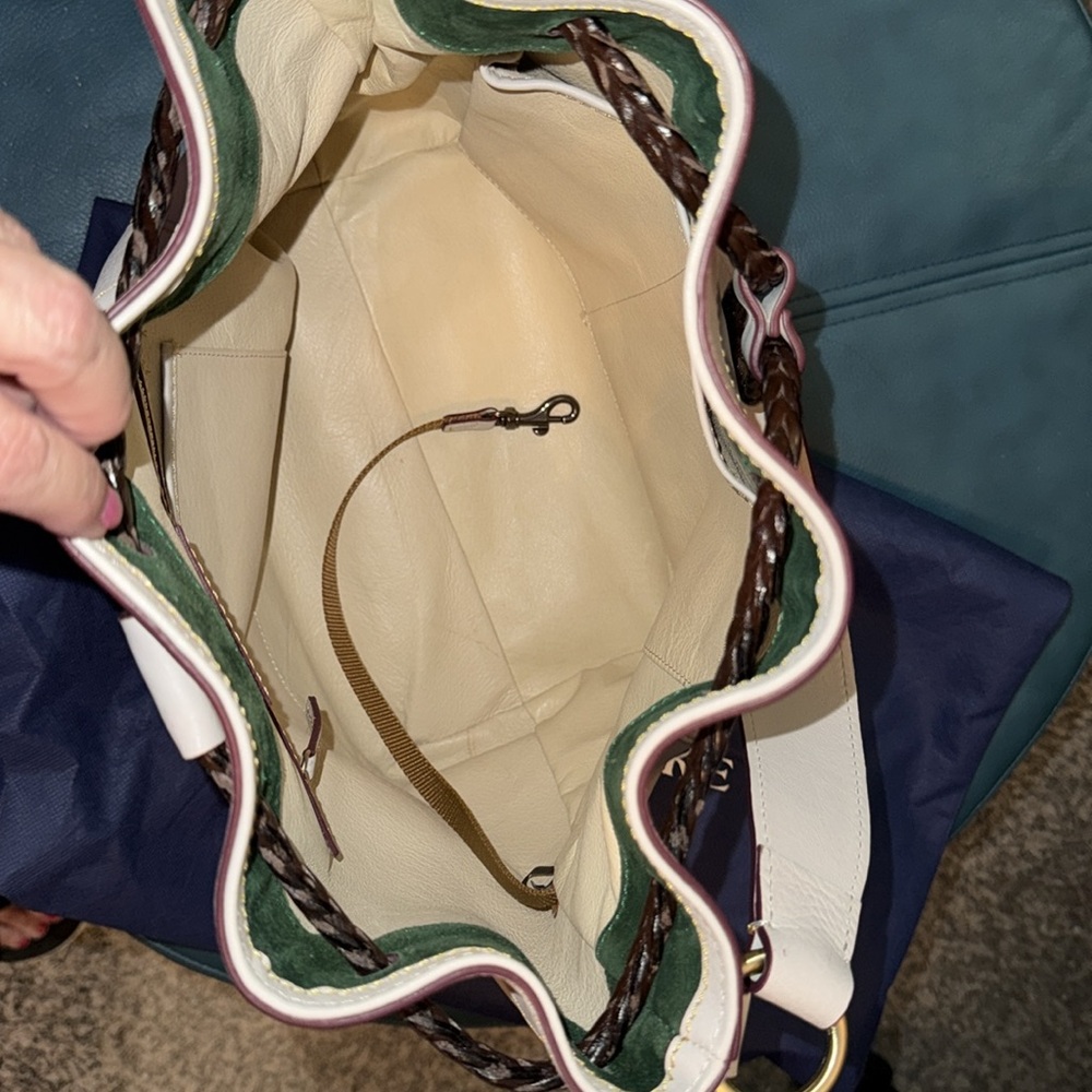 Dooney & Bourke Florentine Hattie Drawstring in Ecru__EUC - Picture 6 of 7